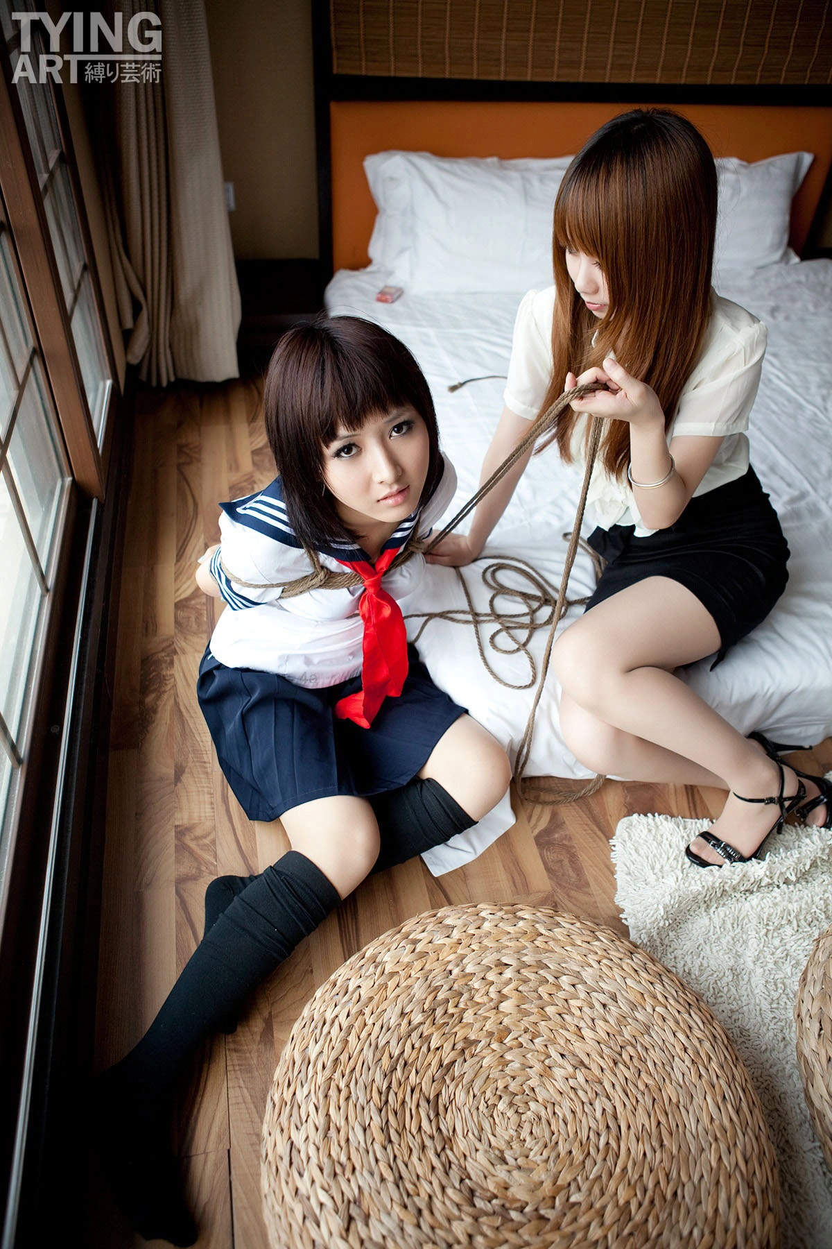 [禁忌摄影]Taboo-love NO.091 TyingArt 縛リ芸術 Dimdim & Shiryl OL & School Girl 1 1