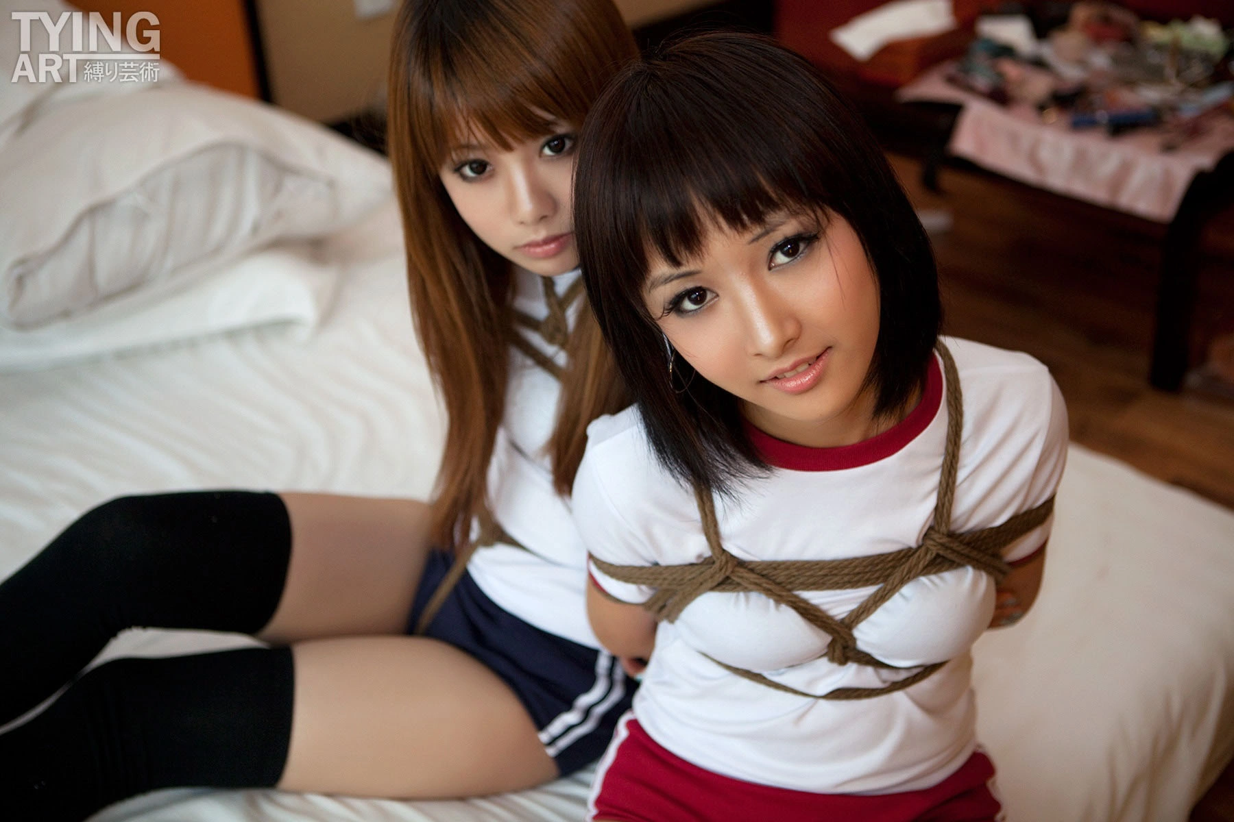[禁忌摄影]Taboo-love NO.095 TyingArt 縛リ芸術 Dimdim & Shiryl Gym Suit 1