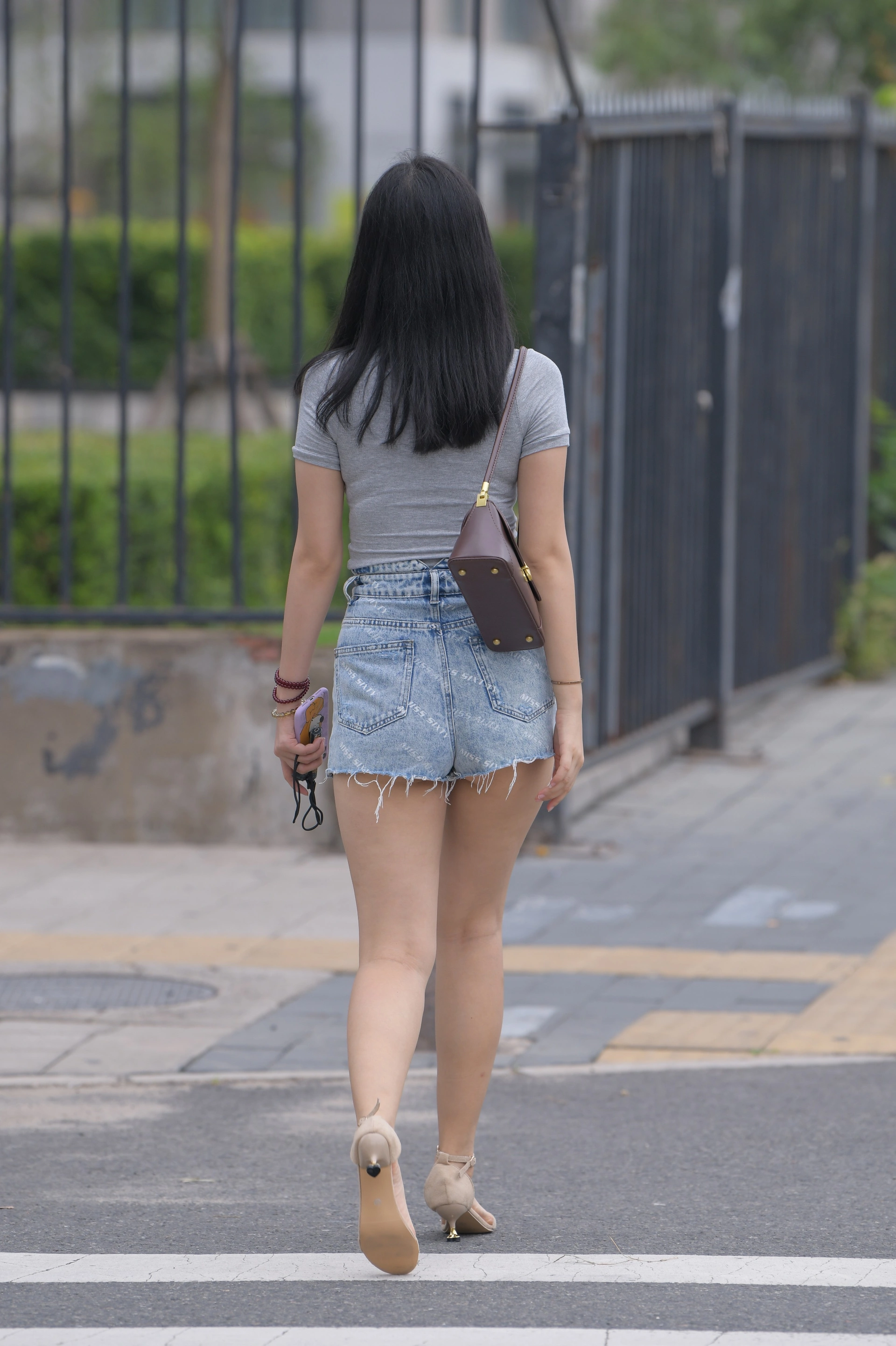 魔镜街拍 NO.169 一只麋鹿摄影 牛仔短裙美女 3